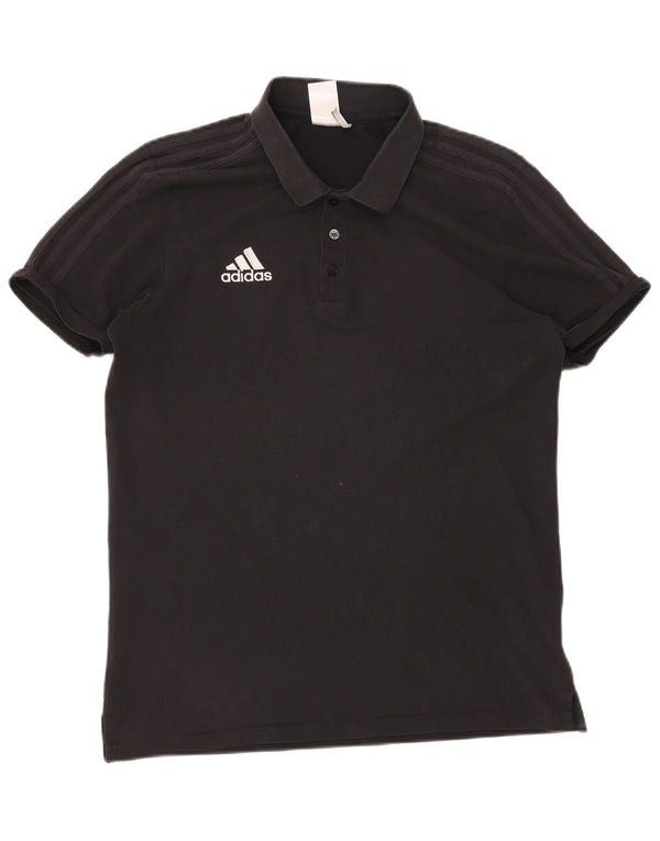 Camisa polo masculina Adidas Climalite grande algodão preto