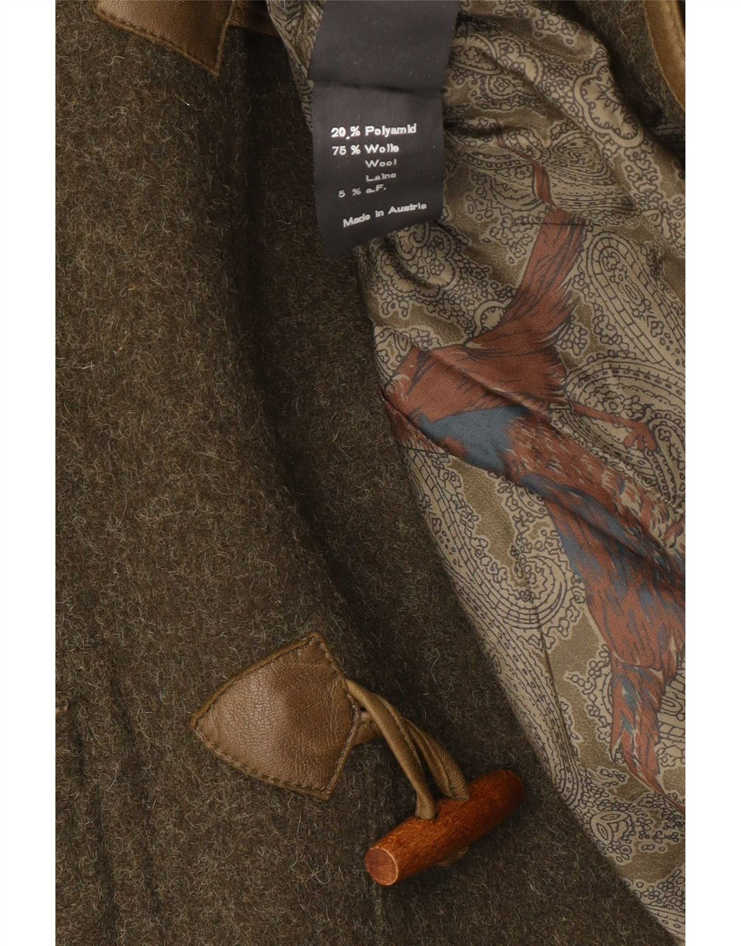 Casaco masculino com capuz Lodenfrey EU 50 grande lã verde
