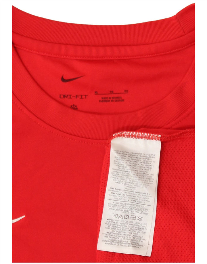 Camiseta masculina Nike Dri Fit Top XL poliéster vermelho