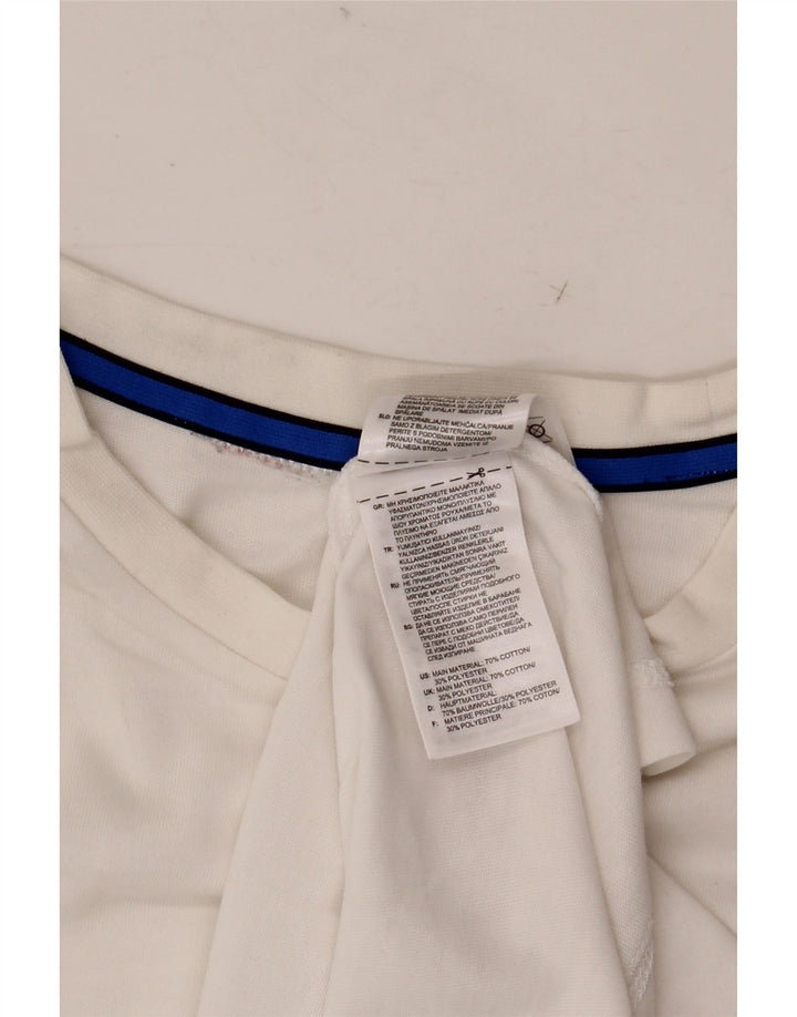 Adidas Mens Graphic T-Shirt Top Pequeno Algodão Branco Esportivo