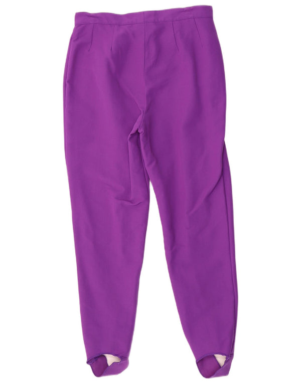 Calça feminina vintage IT 46 grande W28 L29 esportes acrílicos roxos