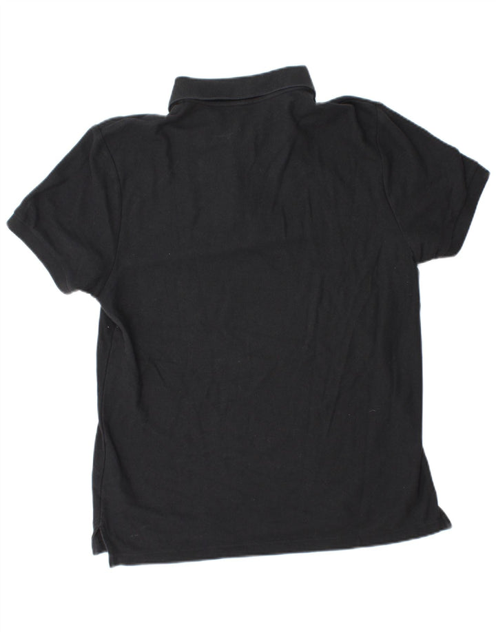 Camisa polo masculina NIKE de algodão preto médio