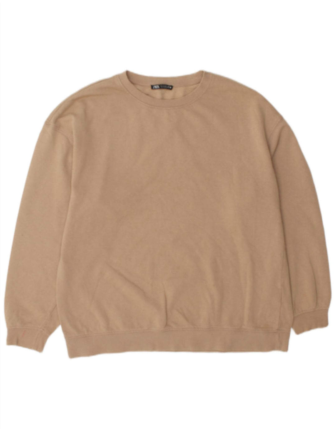 Zara Moletom Masculino Jumper Pequeno Algodão Bege