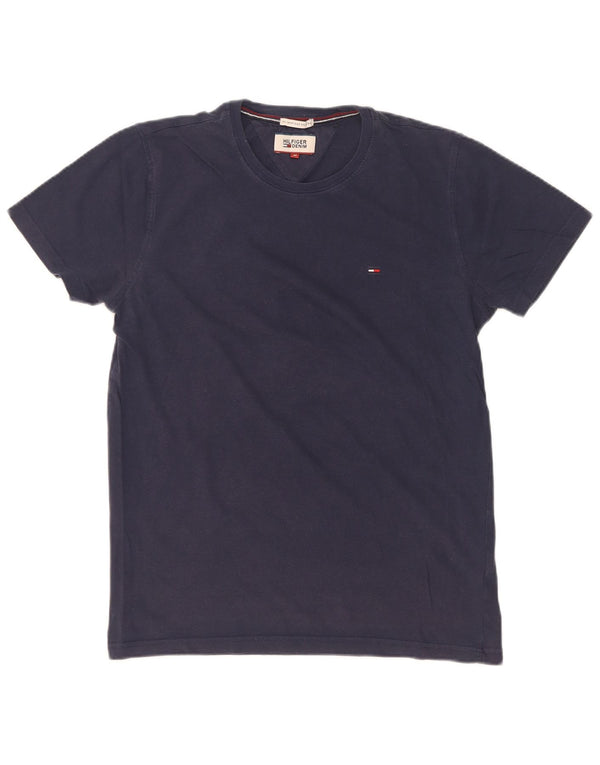 Camiseta feminina Tommy Hilfiger com estampa gráfica Reino Unido 12 algodão azul marinho médio