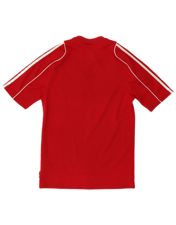 Adidas Mens Climalite Camiseta Top Pequeno Poliéster Vermelho