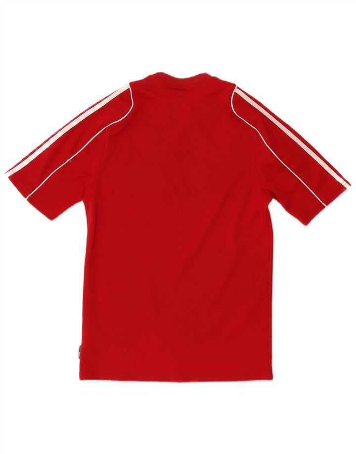Adidas Mens Climalite Camiseta Top Pequeno Poliéster Vermelho