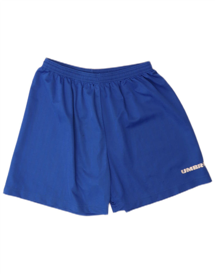 Shorts esportivos masculinos UMBRO grande poliéster azul