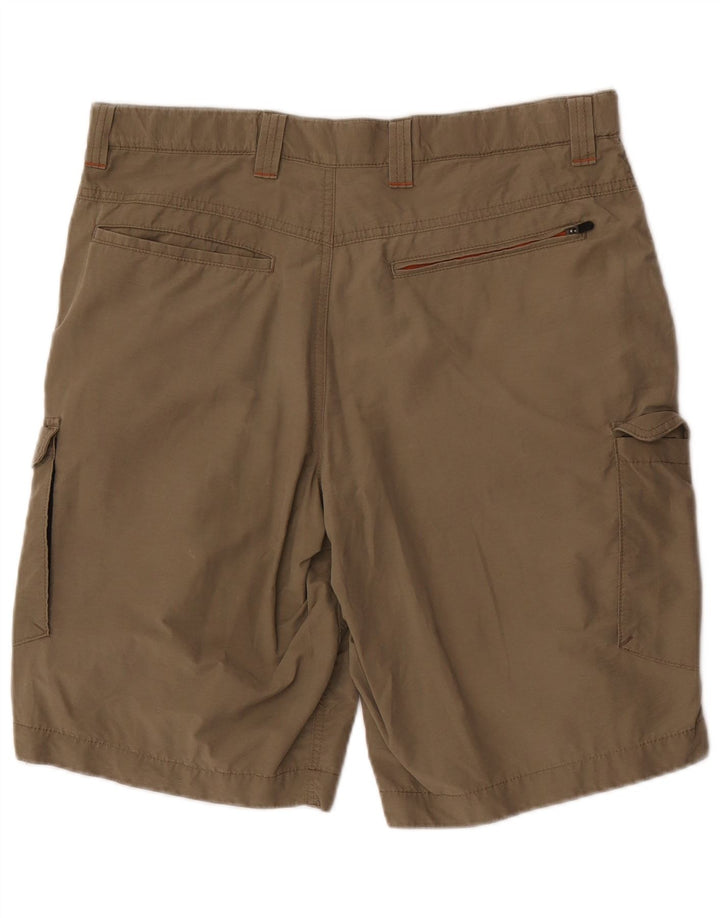 Shorts cargo masculino Marks & Spencer W34 grande algodão cáqui