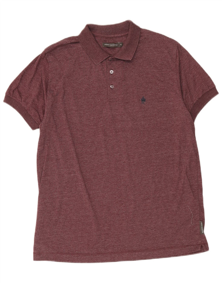 Camisa polo masculina FRENCH CONNECTION XL algodão Borgonha