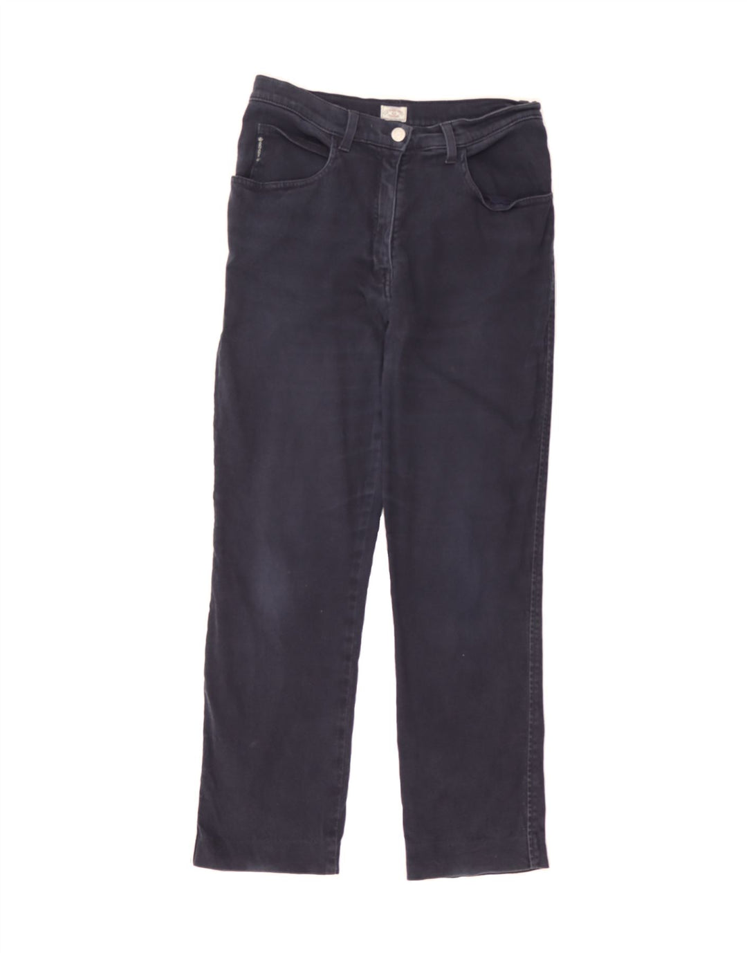 ARMANI Womens Straight Casual Trousers W30 L29 Navy Blue Vintage Armani and Second-Hand Armani from Messina Hembry 