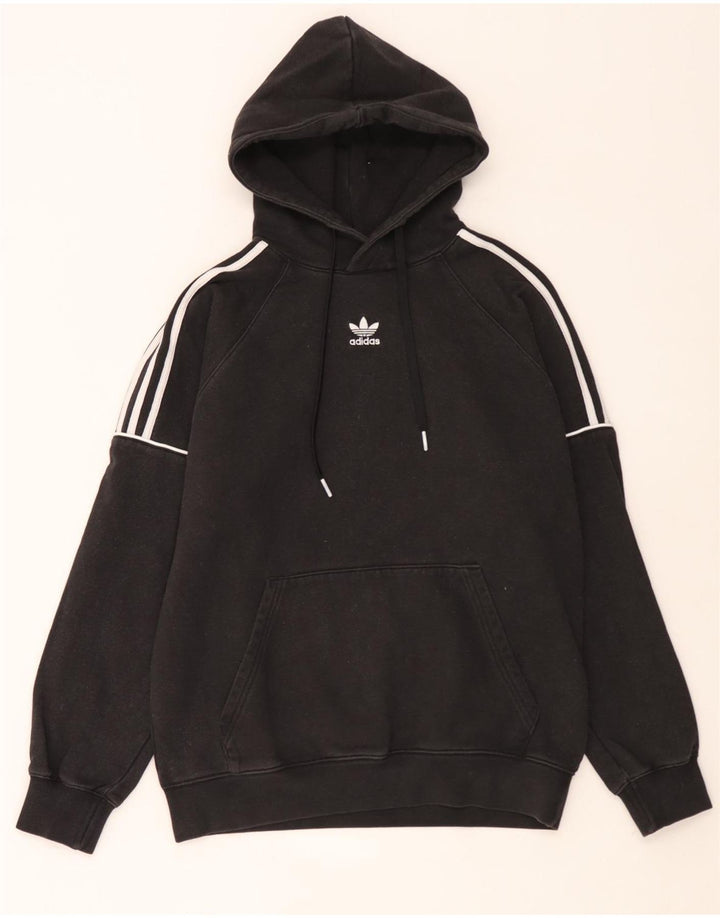 Adidas Mens Hoodie Jumper Médio Algodão Preto