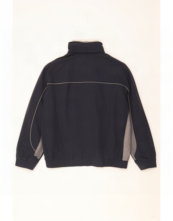 Jaqueta bomber masculina com capuz Marks & Spencer Reino Unido 44 2XL azul marinho bloco colorido