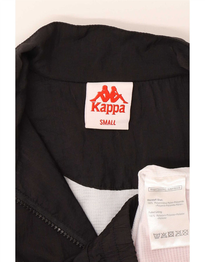 Kappa Mens Graphic Tracksuit Top Jacket Pequeno Preto Colourblock Poliamida