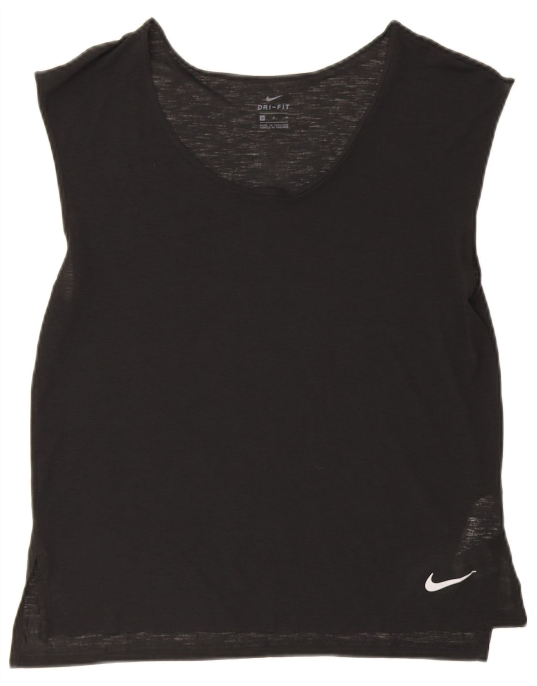 Nike Womens Dri Fit Vest Top UK 14 Médio Preto Poliéster