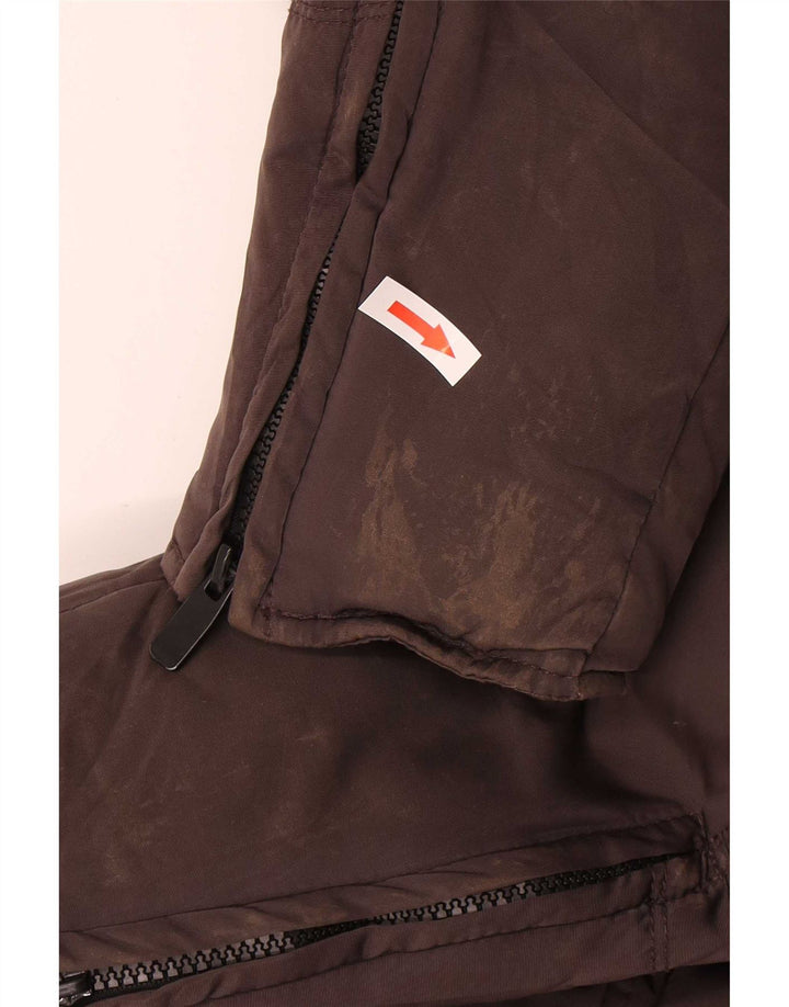 Casaco acolchoado com capuz feminino Zara UK 10 poliéster cinza pequeno