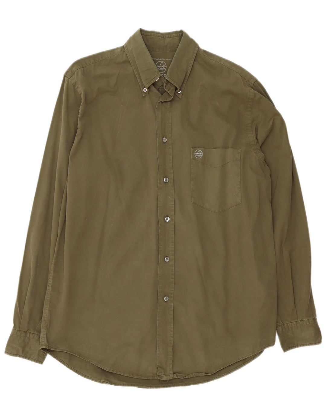 Murphy & Nye Camisa masculina Heritage médio algodão cáqui