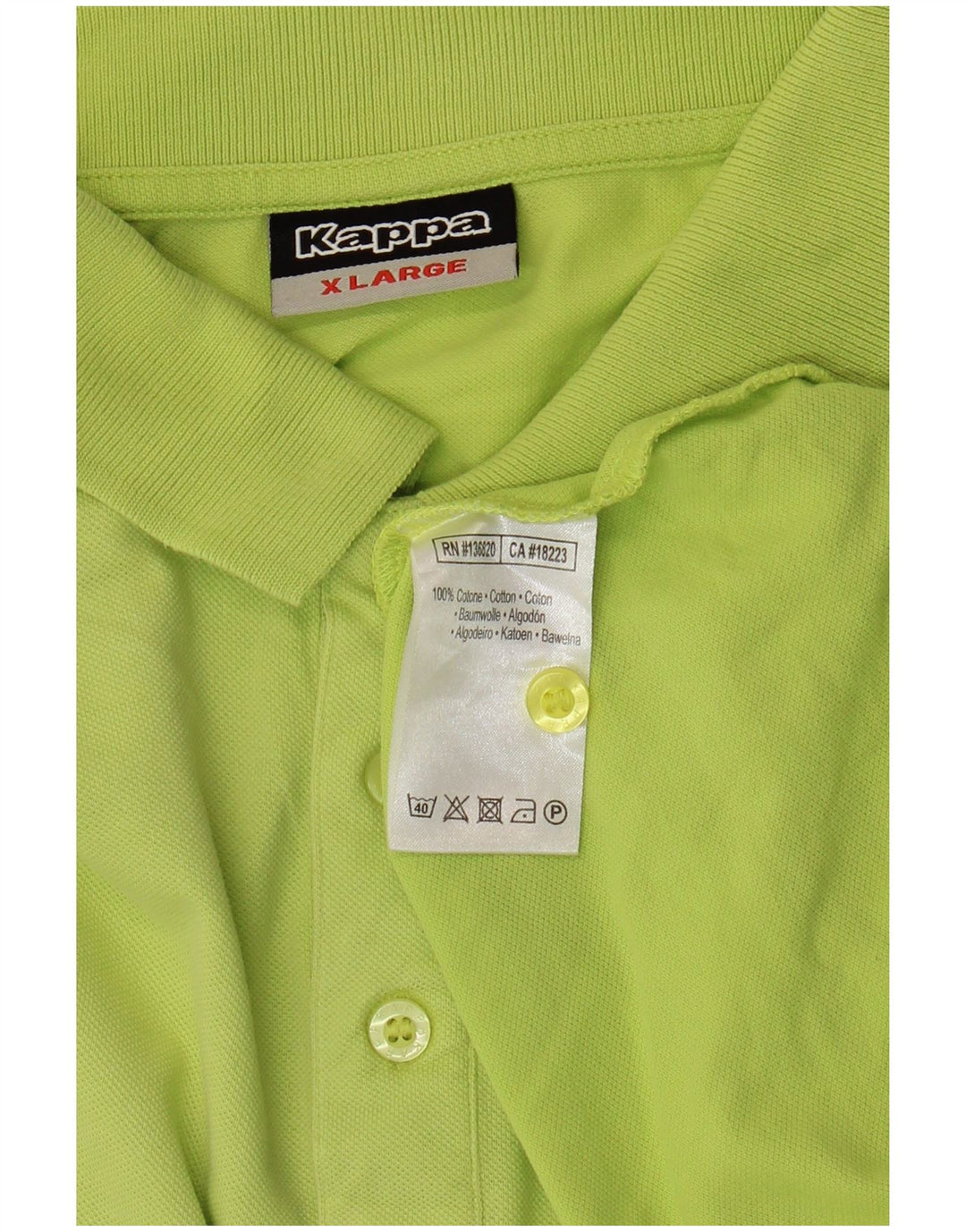 Camisa polo masculina Kappa XL algodão verde