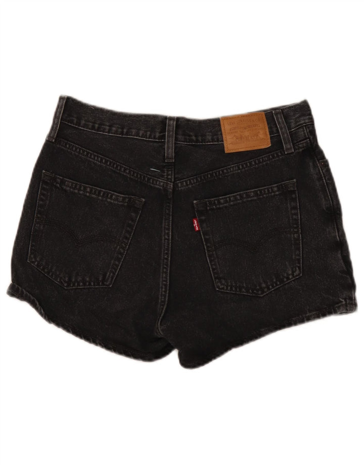 Shorts jeans feminino Levi's W28 médio algodão preto