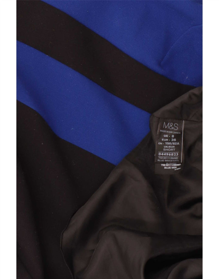 Vestido bainha feminino Marks & Spencer Reino Unido 8 pequeno bloco colorido preto de poliéster