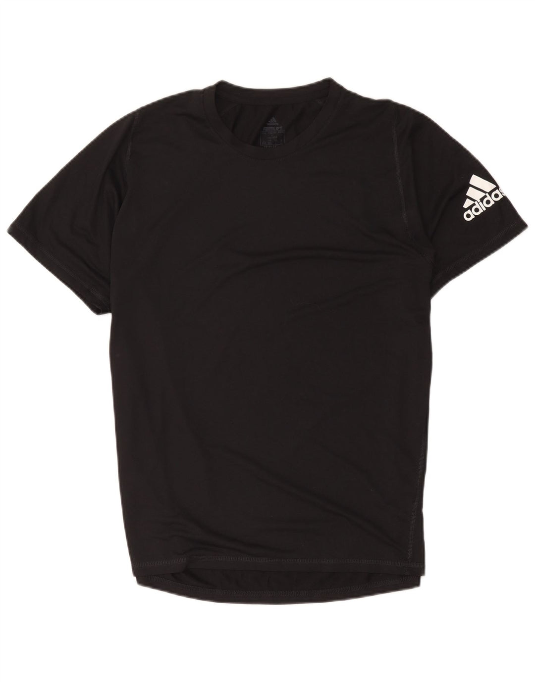 Adidas Mens Graphic T-Shirt Top Grande Poliéster Preto