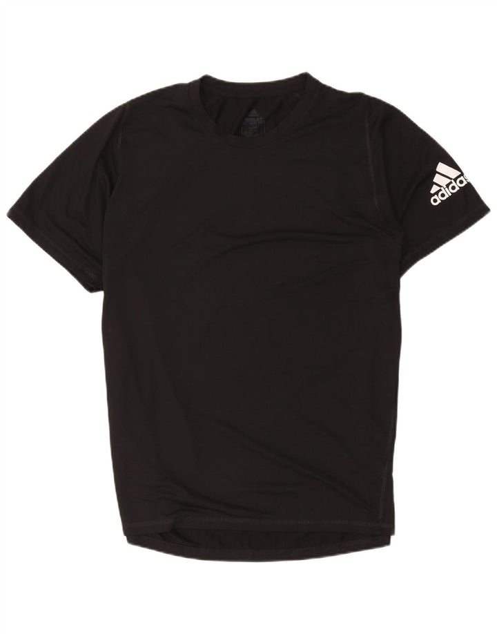 Adidas Mens Graphic T-Shirt Top Grande Poliéster Preto
