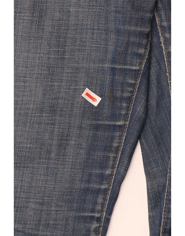 Calça jeans feminina Levi's 528 Straight W32 L34 azul algodão