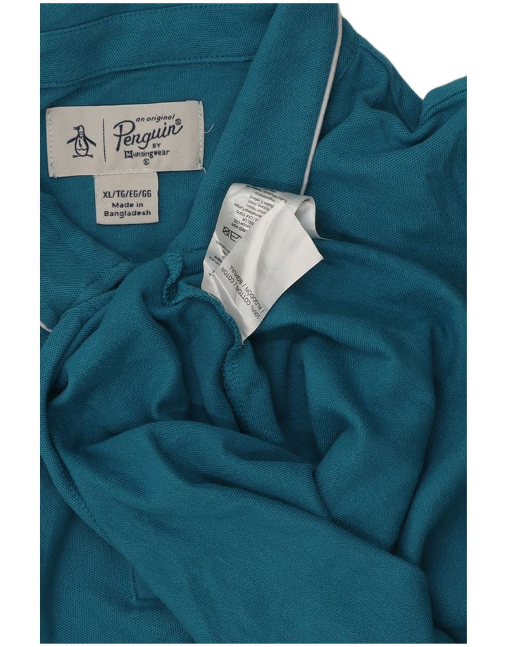 Camisa polo masculina Penguin XL algodão azul