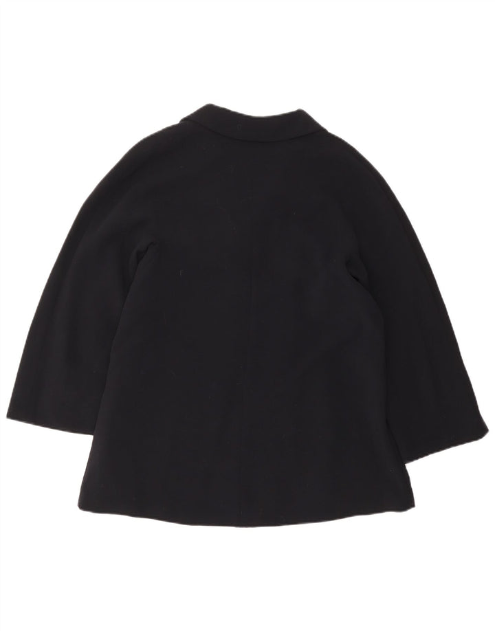 Jaqueta blazer feminina Max Mara com 2 botões Reino Unido 10 pequena lã azul marinho