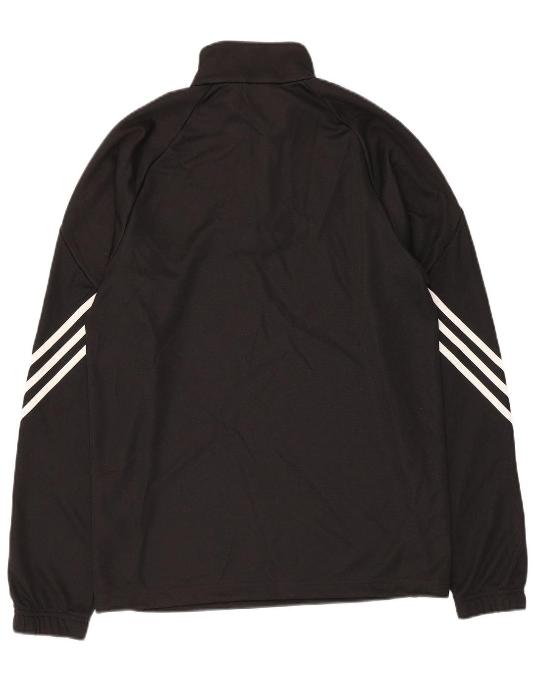 Adidas Mens Climalite Zip Neck Pullover Treino Top Pequeno Poliéster Preto