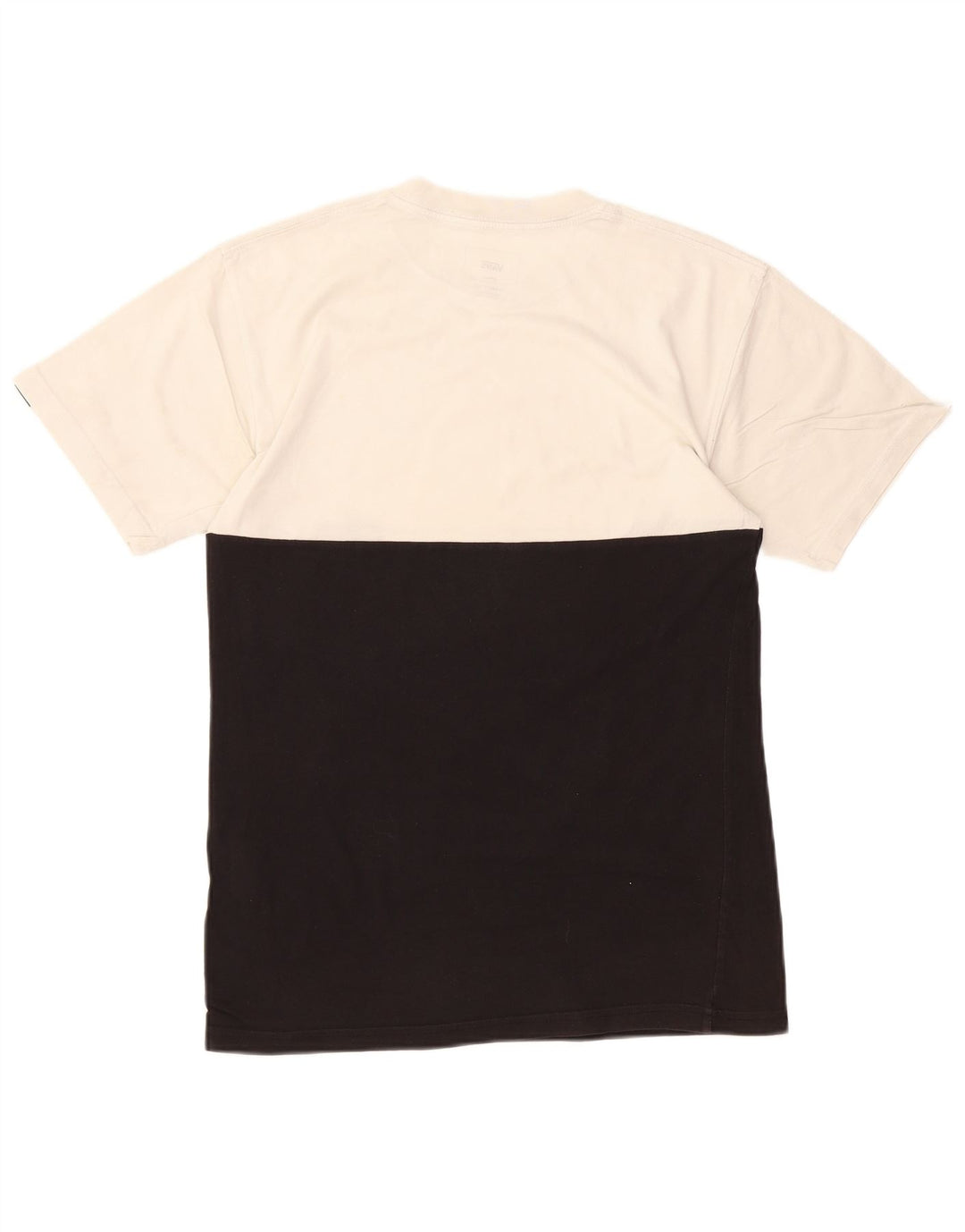 Camiseta masculina VANS Classic Fit top pequeno preto colorblock algodão