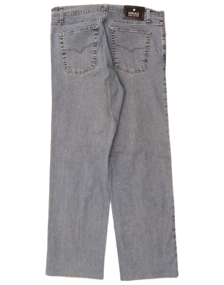 Jeans retos femininos Versace W34 L31 azul