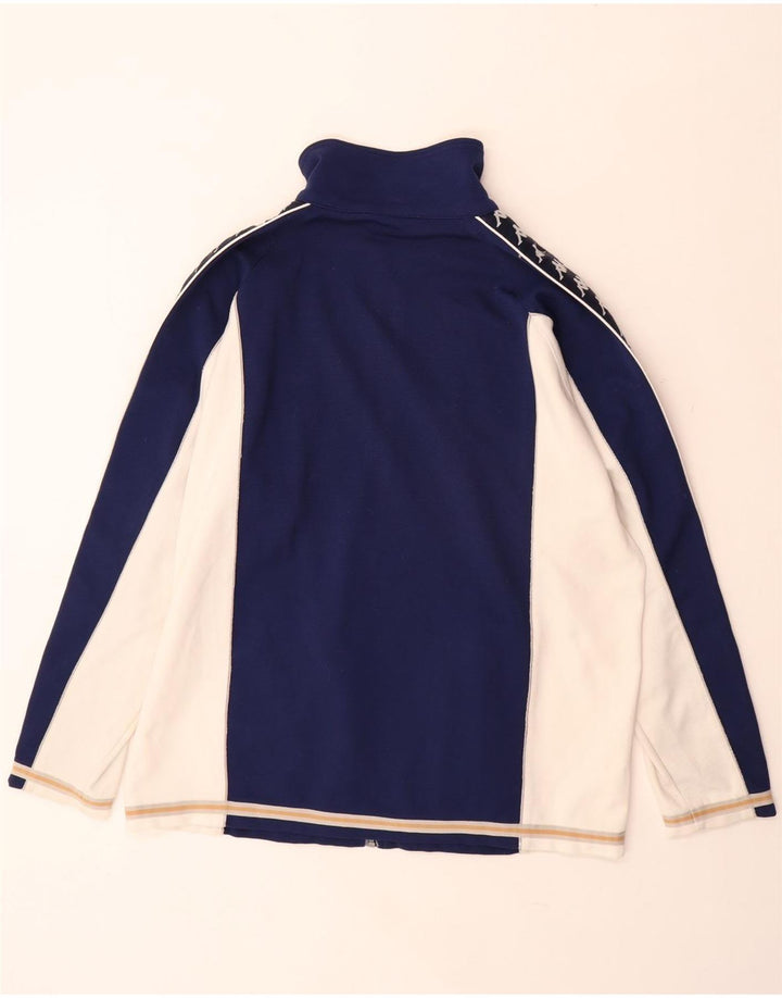KAPPA Mens Graphic Tracksuit Top Jacket XL Azul marinho Colourblock Poliéster