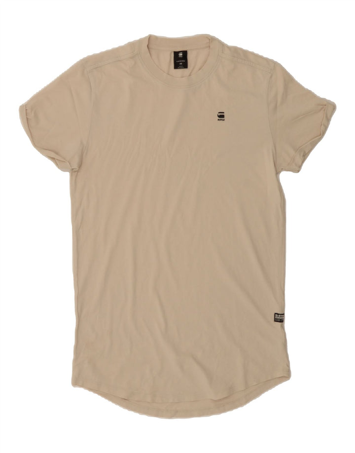 G-STAR Womens T-Shirt Top UK 6 XS Beige Cotton Vintage G-Star and Second-Hand G-Star from Messina Hembry 