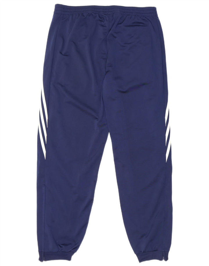 Calça de treino masculina Adidas Joggers grande poliéster azul marinho