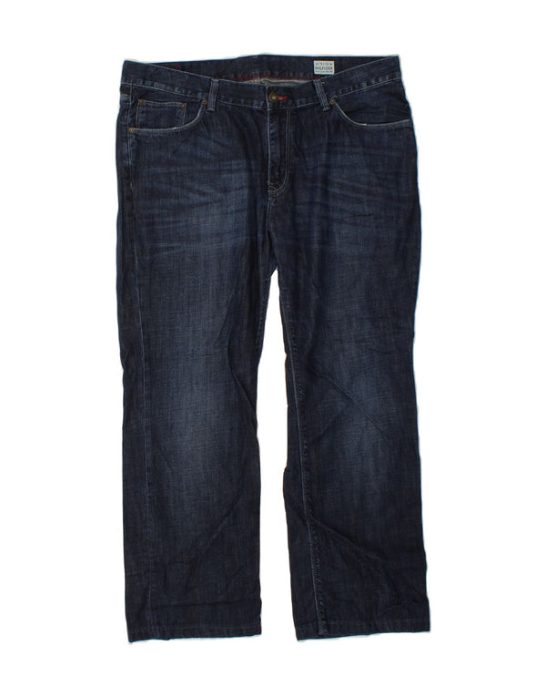 TOMMY HILFIGER Jeans retos masculinos W40 L29 algodão azul marinho