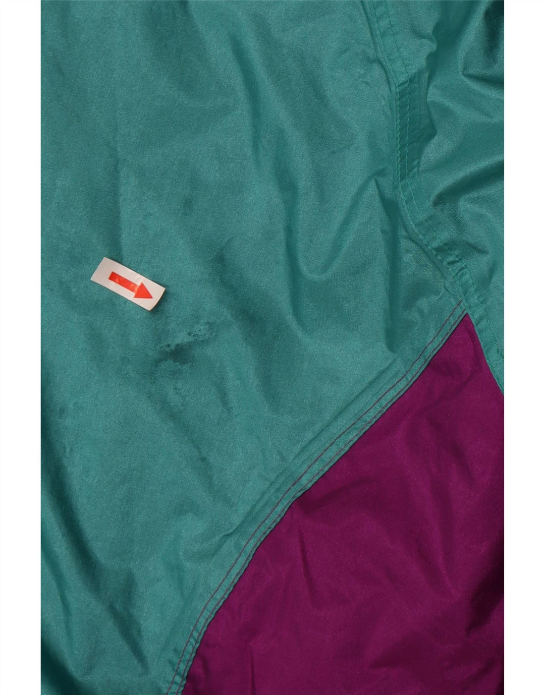 Jaqueta de chuva masculina vintage UK 44 2XL roxo Colourblock Nylon