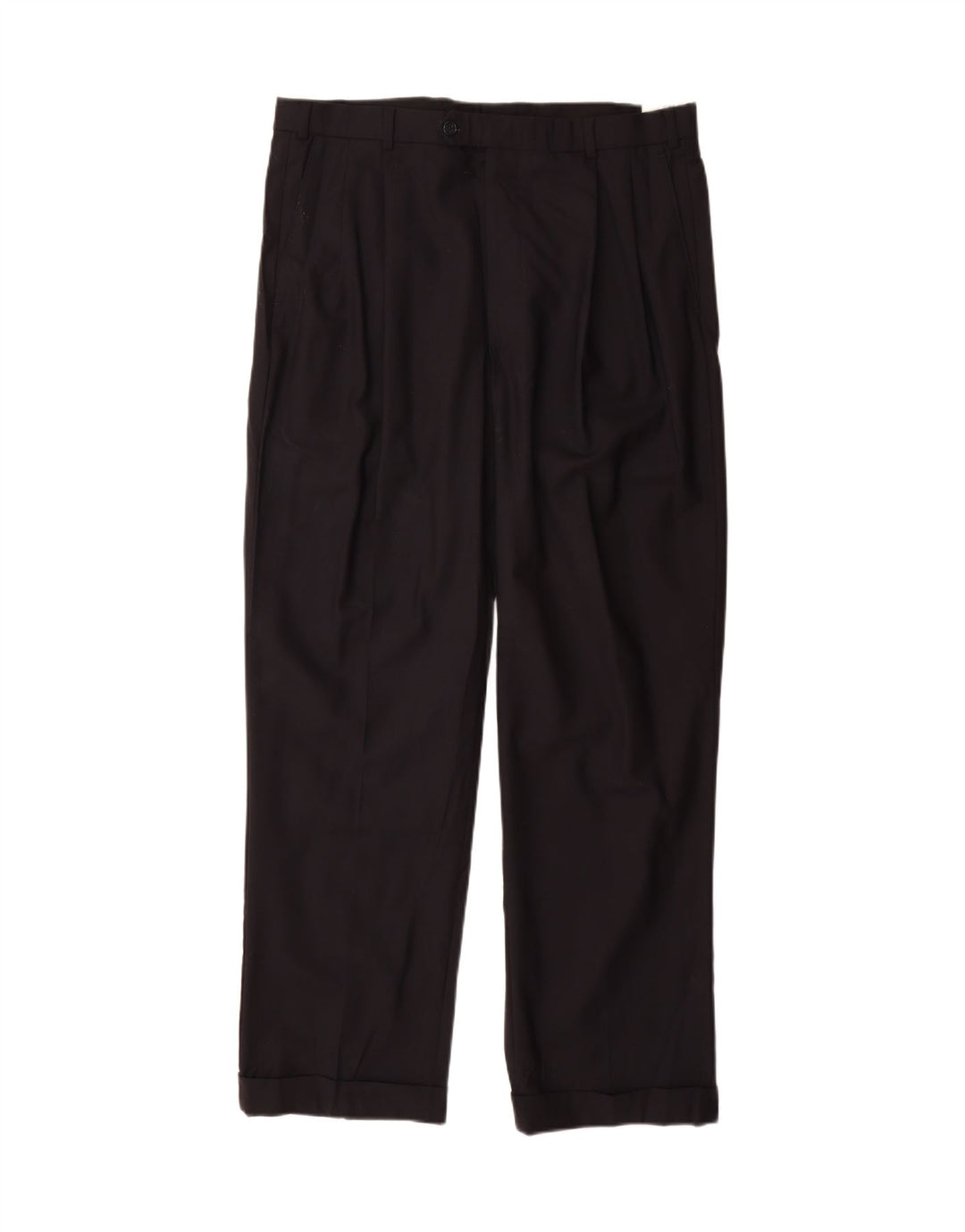 Calça masculina Brooks Brothers 346 Pegged Suit W36 L32 azul marinho lã