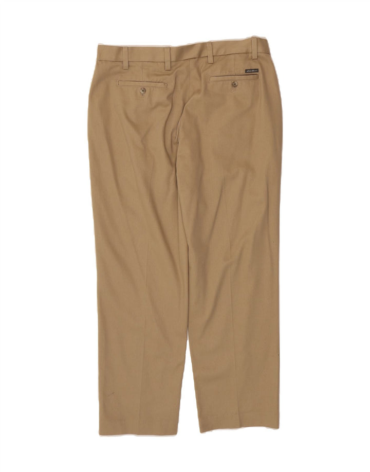 EDDIE BAUER Mens Straight Chino Trousers W36 L32 Beige Cotton Vintage Eddie Bauer and Second-Hand Eddie Bauer from Messina Hembry 