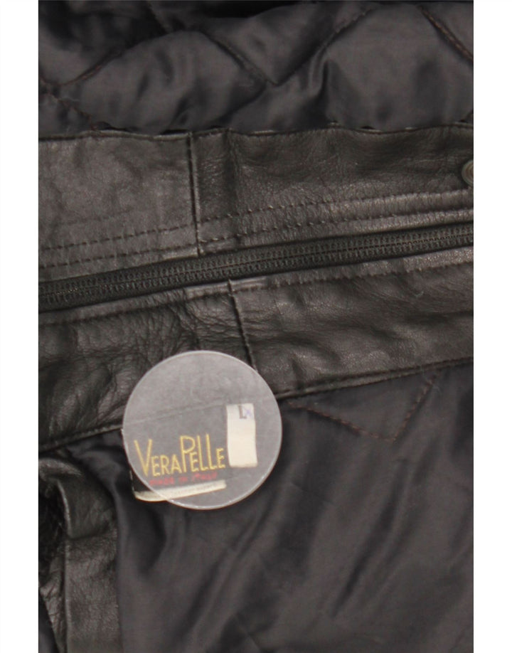 Jaqueta de couro masculina vintage UK 40 grande couro preto