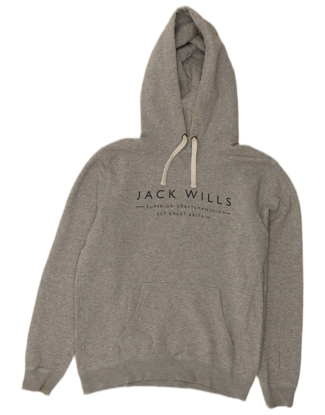 Jack Wills moletom com capuz masculino gráfico pequeno algodão cinza