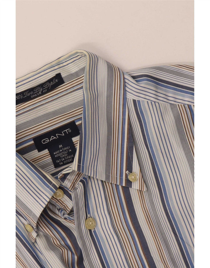 Camisa masculina Gant média listrada multicolorida de algodão