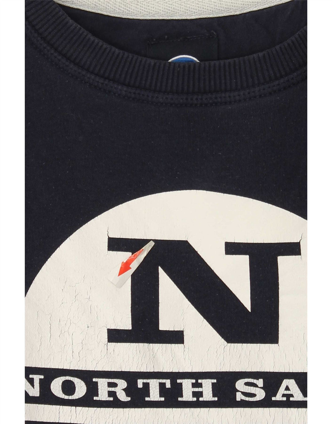 North Sails moletom gráfico masculino jumper pequeno azul marinho algodão