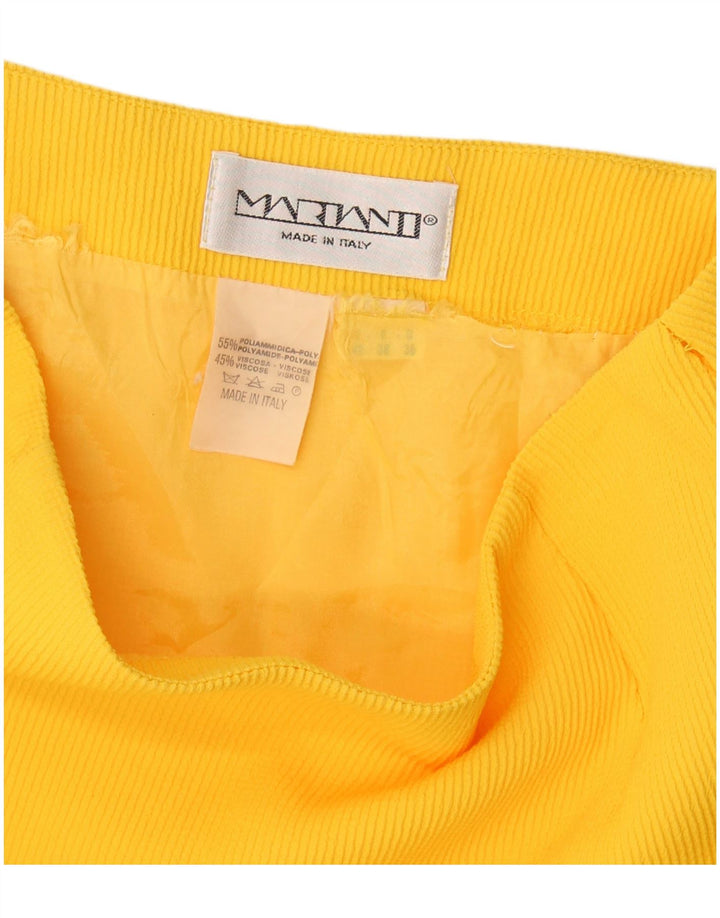 Saia feminina vintage linha A IT 42 médio W28 poliamida amarela
