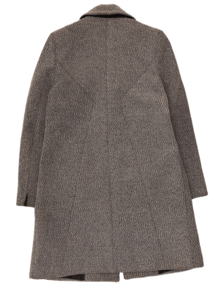 Sobretudo feminino Oasis Regular Fit UK 14 Poliéster manchado cinza médio