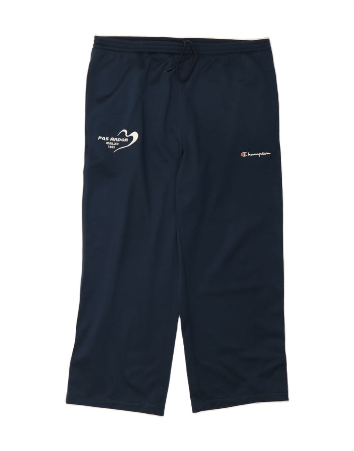 CHAMPION Mens Crop Tracksuit Trousers Large Navy Blue Vintage Champion and Second-Hand Champion from Messina Hembry 