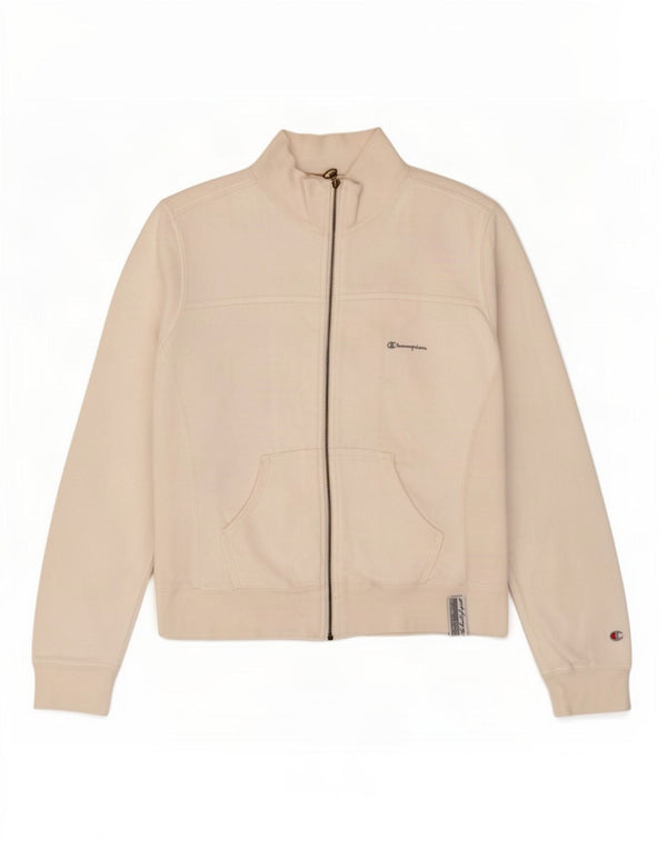 Champion Womens Heritage Classics Tracksuit Top Jacket UK 14 Medium White
