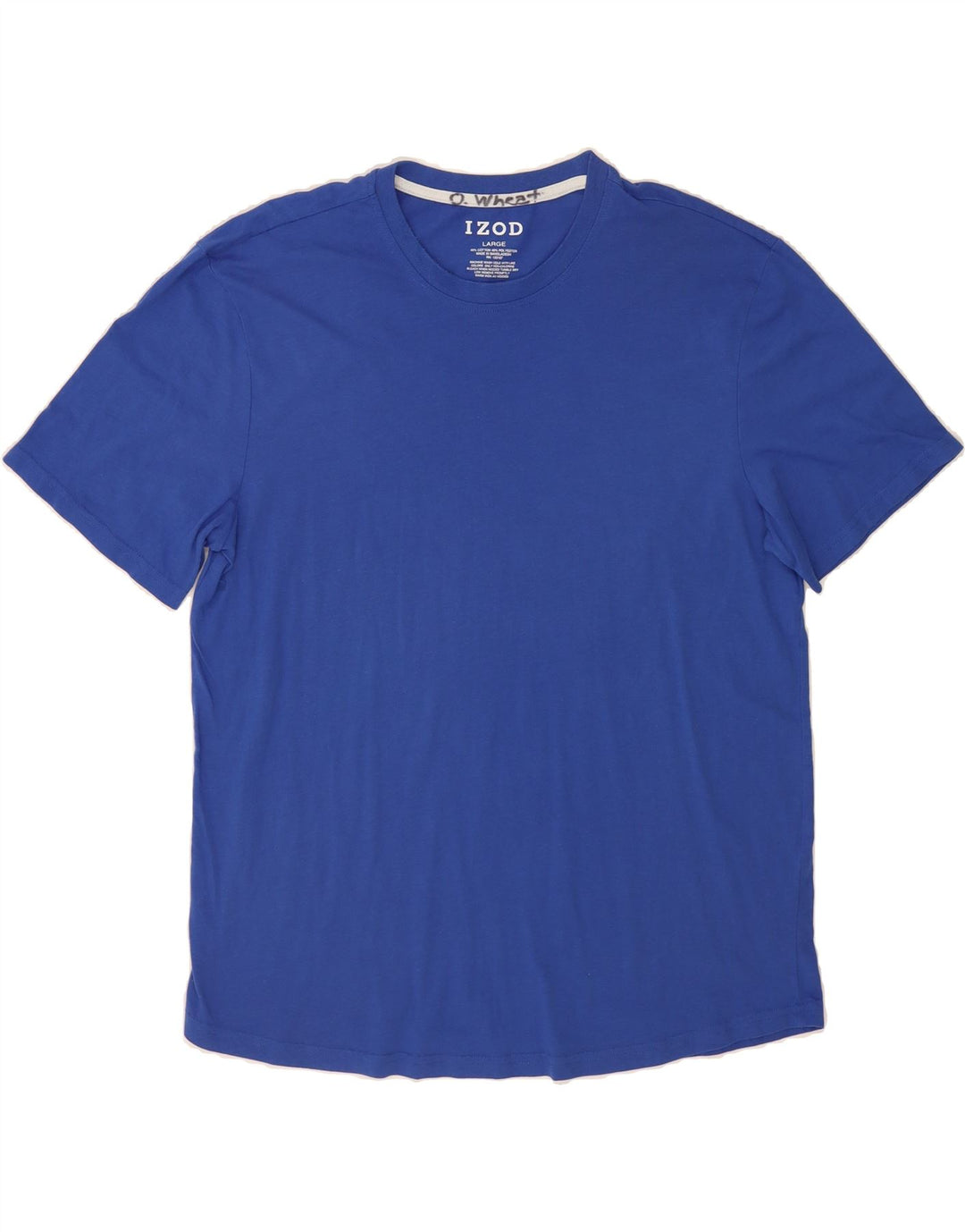 IZOD Mens T-Shirt Top Large Blue Cotton Vintage Izod and Second-Hand Izod from Messina Hembry 