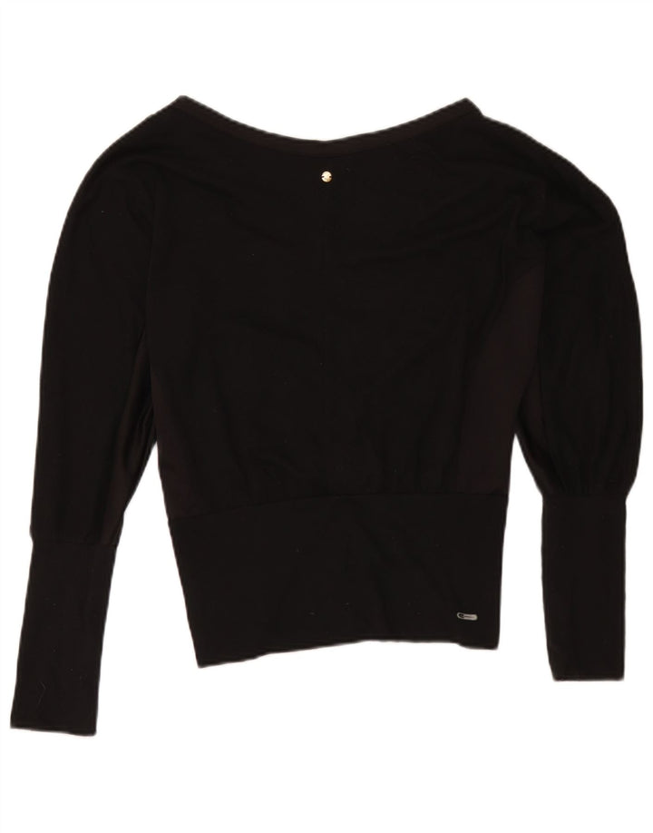 Puma Mulher Oversized Top Manga Longa Reino Unido 10 Pequeno Preto