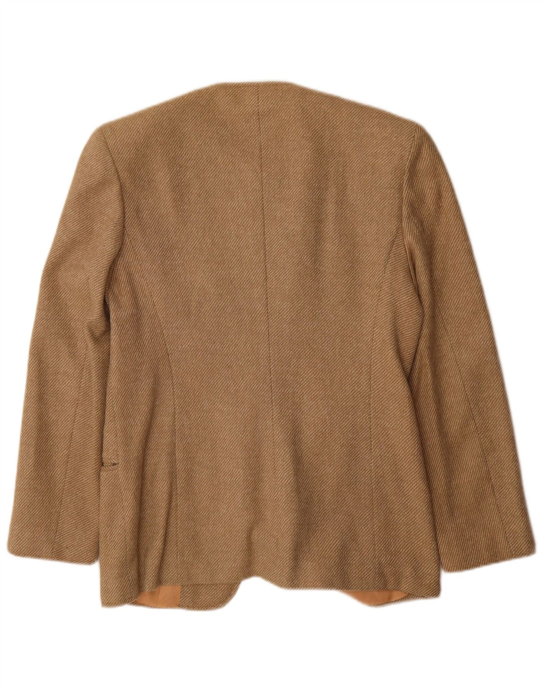Jaqueta blazer feminina Elle Erre Longline IT 44 risca de giz bege médio