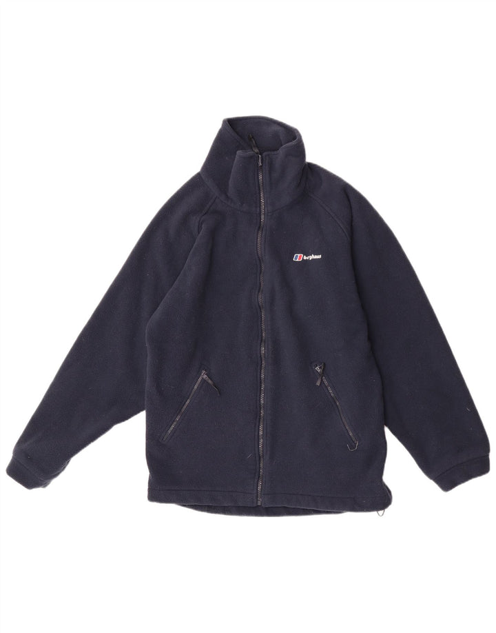 Jaqueta de lã masculina Berghaus UK 36 poliéster azul marinho pequeno